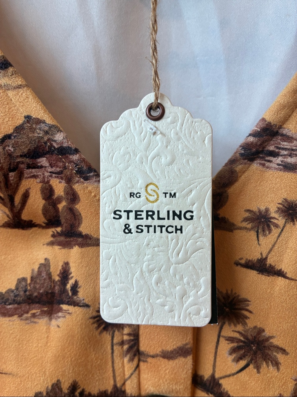 Sterling & Stitch Vest Yellow Desert Horses Faux Suede Large - Picture 3 of 7